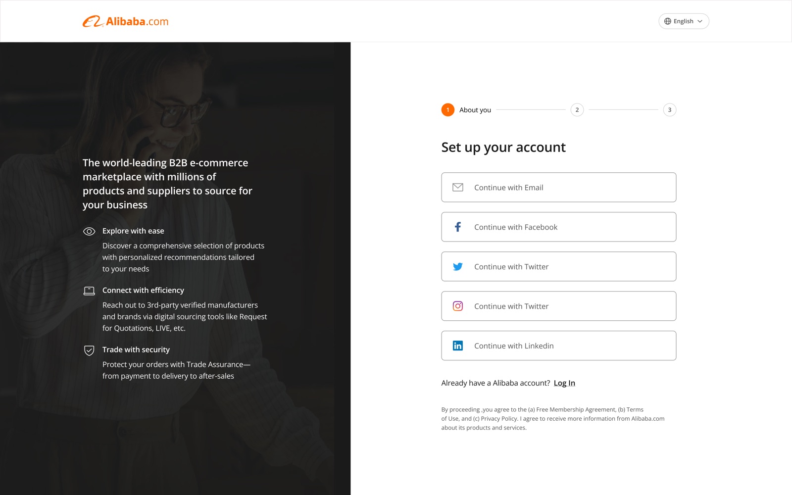 Onboarding step 1