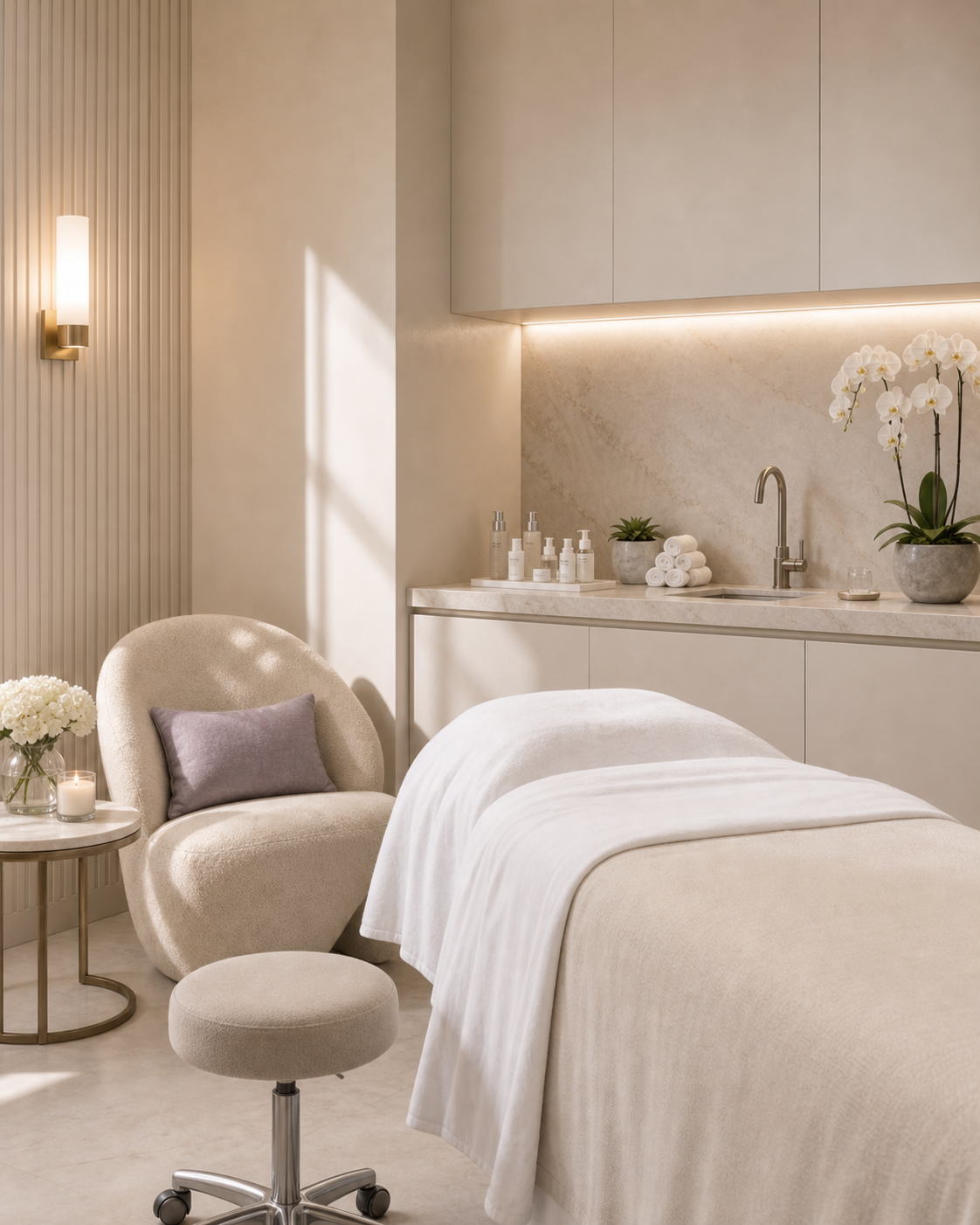 Medical aesthetics treatment room — provider practice setting