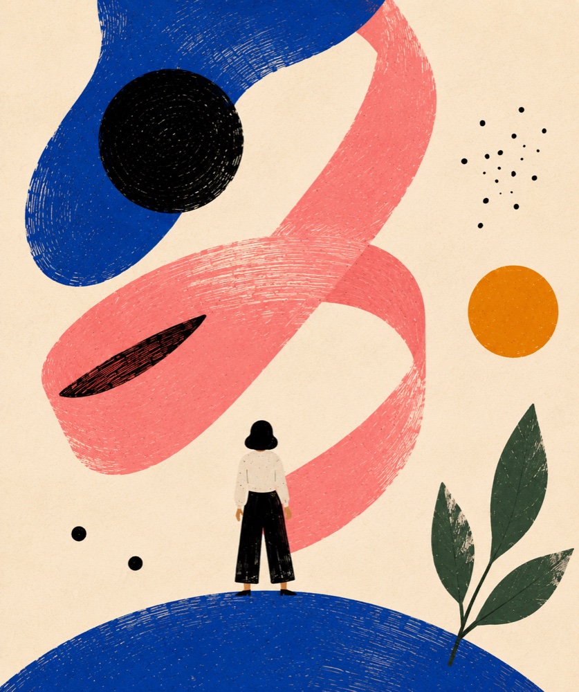 A figure stands still on a studio floor, waiting — open, listening